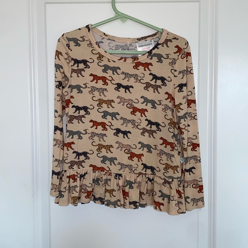 Posh Peanut Tyra Long Sleeve Ruffled Loose Fit Shirt